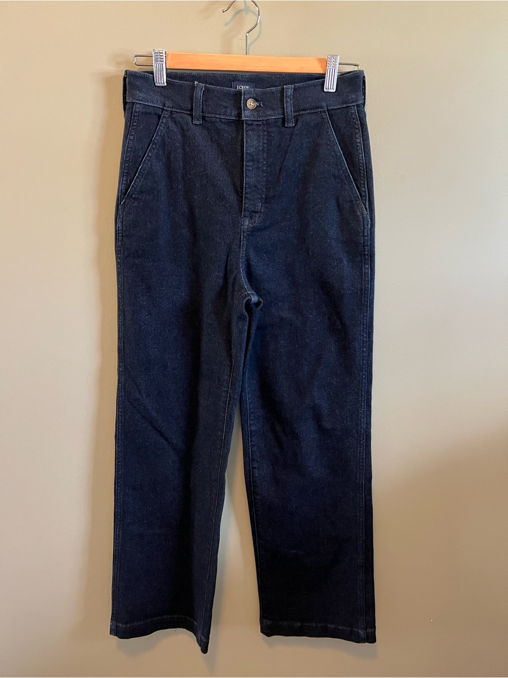J. Crew Dark Navy Straight Leg Jeans